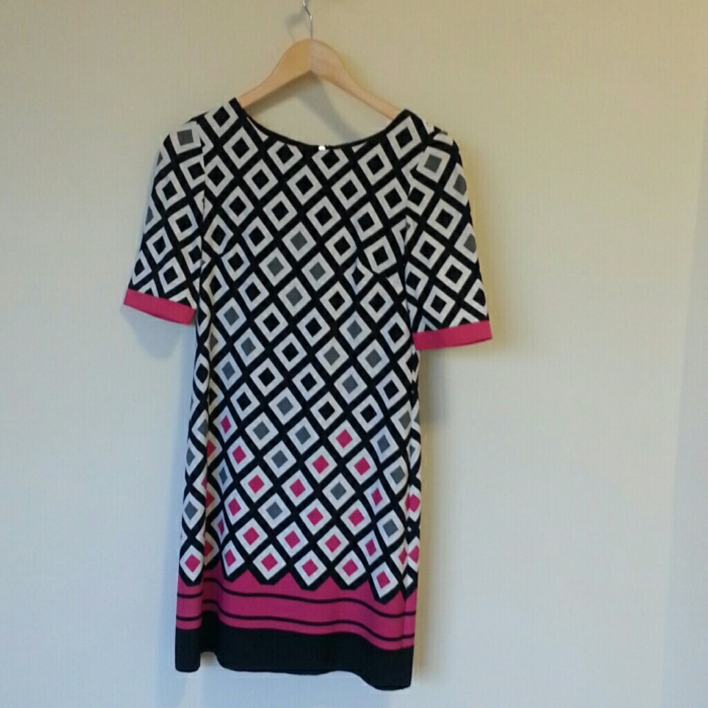 Diamond pattern dress.